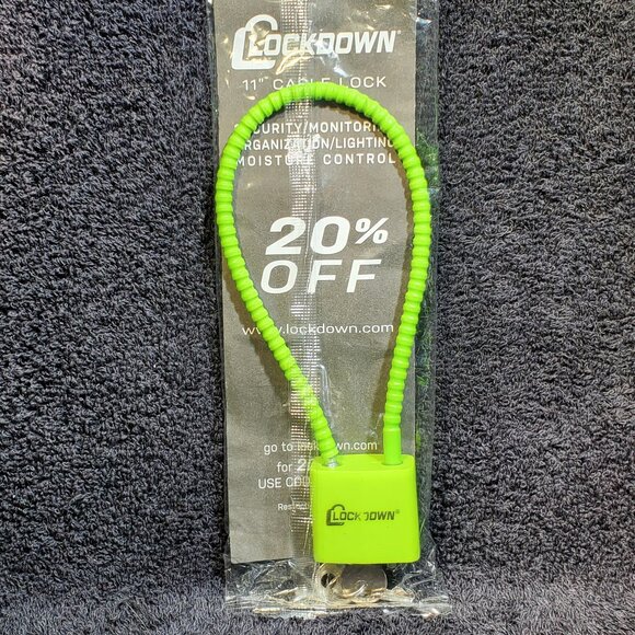 LOCKDOWN *** REGISTERED TRADEMARK *** 11 INCH CABLE LOCK...NEW IN PACKAGE - Picture 1 of 1
